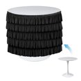 thumbnail image 3 of Elegant Party Cake Skirt For Wedding Birthday Decorations With Lace Trim Full Coverage Design Table Dressing, 3 of 3