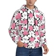 thumbnail image 2 of Fotbe Men's Hoodie with Rose Flowers Pattern - Kangaroo Pocket Pullover Hooded Sweatshirt, Perfect for Daily Wear, Travel, and Home-4X-Large, 2 of 7