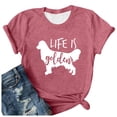 thumbnail image 4 of T-Shirts Tendance pour Femmes Col Rond Décontracté T-Shirts Graphiques Élégants pour l'Été pour Tous les Jours et Tenues, 4 of 4
