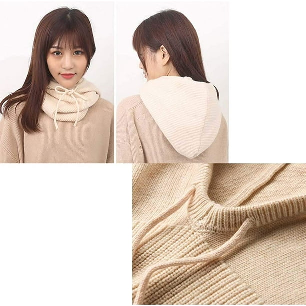 6(ROKU)> Wool cashmere neck warmer cardigan