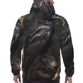 thumbnail image 7 of Goofa Gothic Raven Portrait for Men's Hooded Sweatshirt - Lightweight Pullover Hoodie with Kangaroo Pocket, Perfect for Everyday Wear-X-Large, 7 of 7