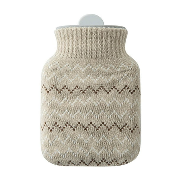 Bolsa de Agua Caliente con Inyección de Agua, Chaqueta de Punto, Bolsa de Agua Caliente Aislante para Uso En Oficinas y Estudiantes.