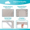 thumbnail image 3 of King Size 4 Piece Microfiber Sheet Set with Deep Pocket Fitted Sheet, Soft Hotel Style Bedding, Embroidered Pillowcases and Convenient Side Storage Pocket, 3 of 8