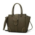 thumbnail image 5 of MKF Collection Ilana Women's Studded Vegan Leather Satchel Crossbody Handbag by Mia K. - Taupe, 5 of 10