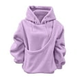 thumbnail image 6 of larppty Cat Pouch Hoodie for Women Dog Pouch Sweatshirts Pet Carrier with Big Pocket Pullover Animal Holder Drawstring Long Sleeve Tops (Purple, XXL), 6 of 7
