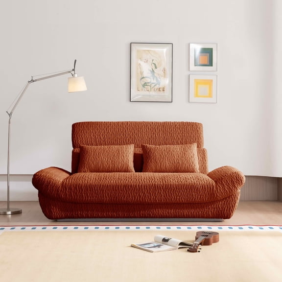 MAYEERTY Cloud Couch Compressed Corduroy Loveseat, 2-Seater Ergonomic High Back Sofa, Plush Cushioning, No Assembly, Boxed Sofa for Small Spaces