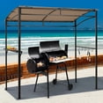 thumbnail image 2 of Costway Pérgola para Parrilla de 216 cm Toldo de Barbacoa para Patio con Estante de Servicio Ganchos Marco Metálico para Jardín Exterior Marrón, 2 of 10