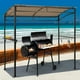 thumbnail image 2 of Costway Pérgola para Parrilla de 216 cm Toldo de Barbacoa para Patio con Estante de Servicio Ganchos Marco Metálico para Jardín Exterior Marrón, 2 of 10