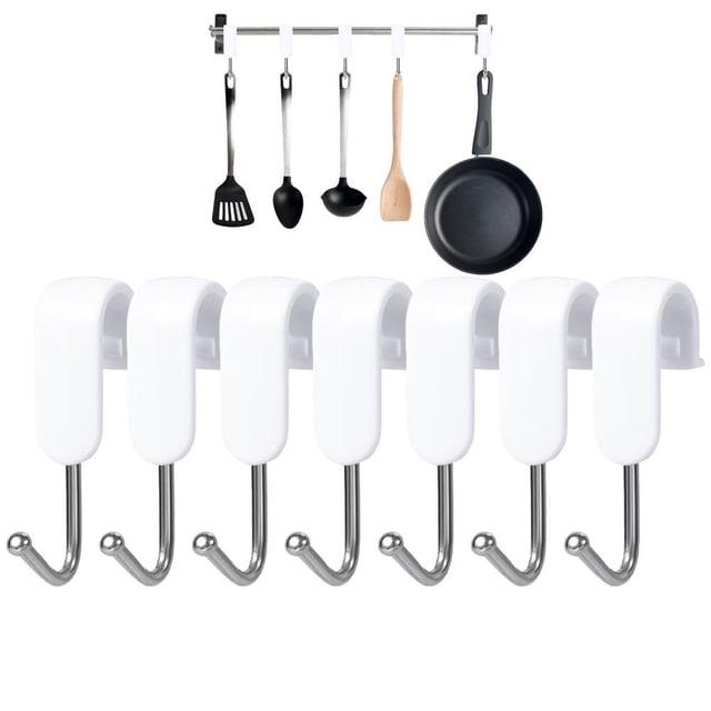 S Hooks for Bathroom Drilling-Free Stainless Steel Door Hooks Keep Home Clean & Tidy Versatile Clothes Coat Robe Hooks for Bathroom Glass Door and Kitchen handsome