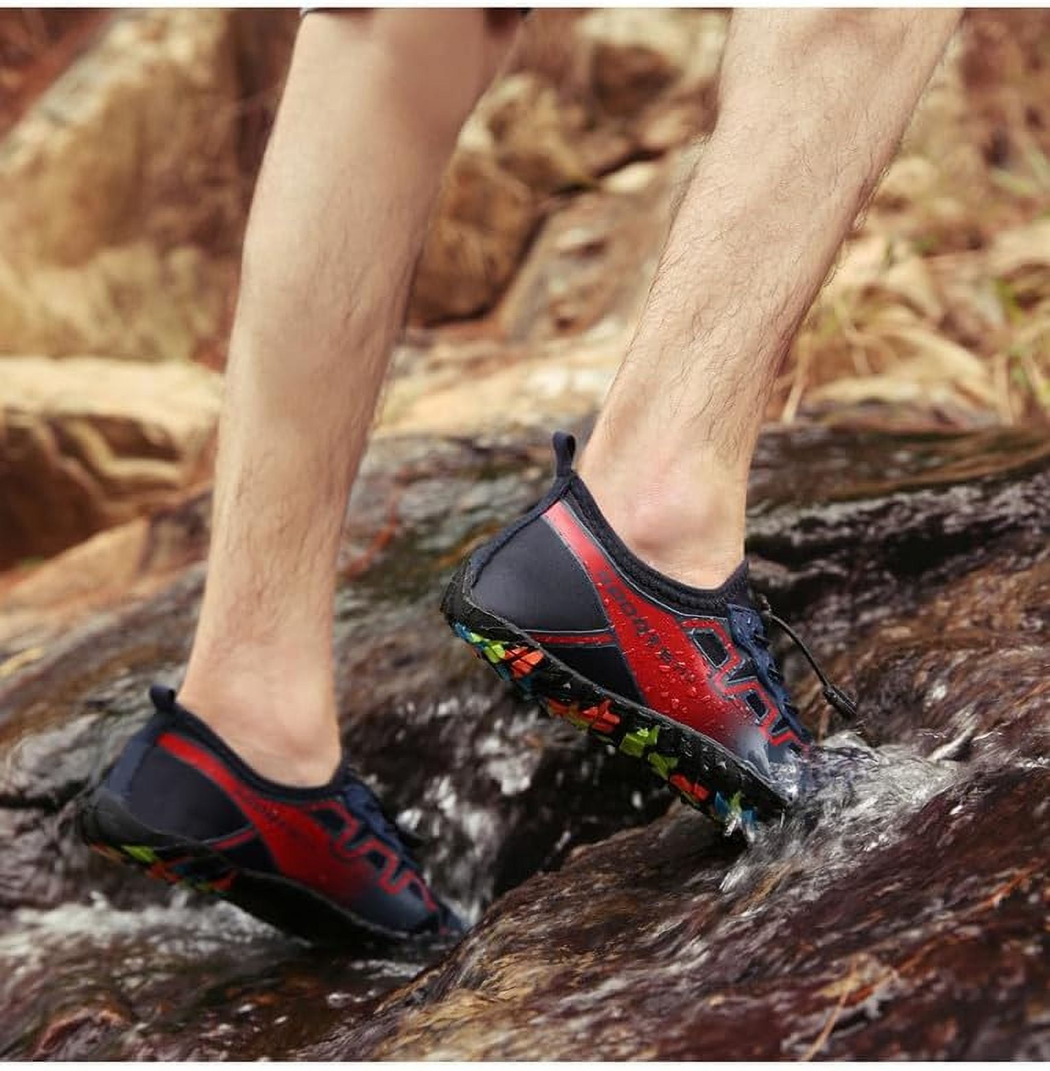 Water Shoes Men Women Beach Shoes Swim Shoes Wading Shoes Non-Slip Quick-Dry Hiking Shoes Barefoot Comfortable Trail Running Shoes Toe Shoes for Walking Fishing Diving Surfing Yoga