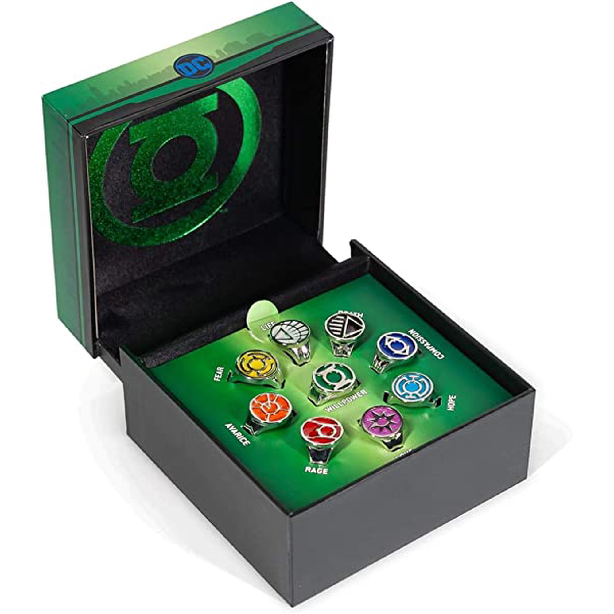 DC Comics: Green Lantern Collector All Lantern Corps Ring 9-Piece Set