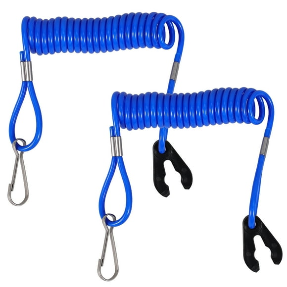 2pcs Boat Engine Lanyards Boat Stop Safety Lanyard Boat Emergency Harness Safety Cord
