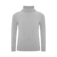 thumbnail image 3 of Moggemol Chandail d'Hiver Chaud pour Petits Garçons Col Roulé Ajusté Gris 110, 3 of 7