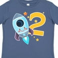 thumbnail image 4 of Inktastic Rocket Space Ship Happy Second Birthday Boys or Girls Toddler T-Shirt, 4 of 5