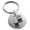 Silver, variant on Stainless Steel Letter F Initial 3D Monogram Engraved Small Medallion Circle Charm Keychain Keyring