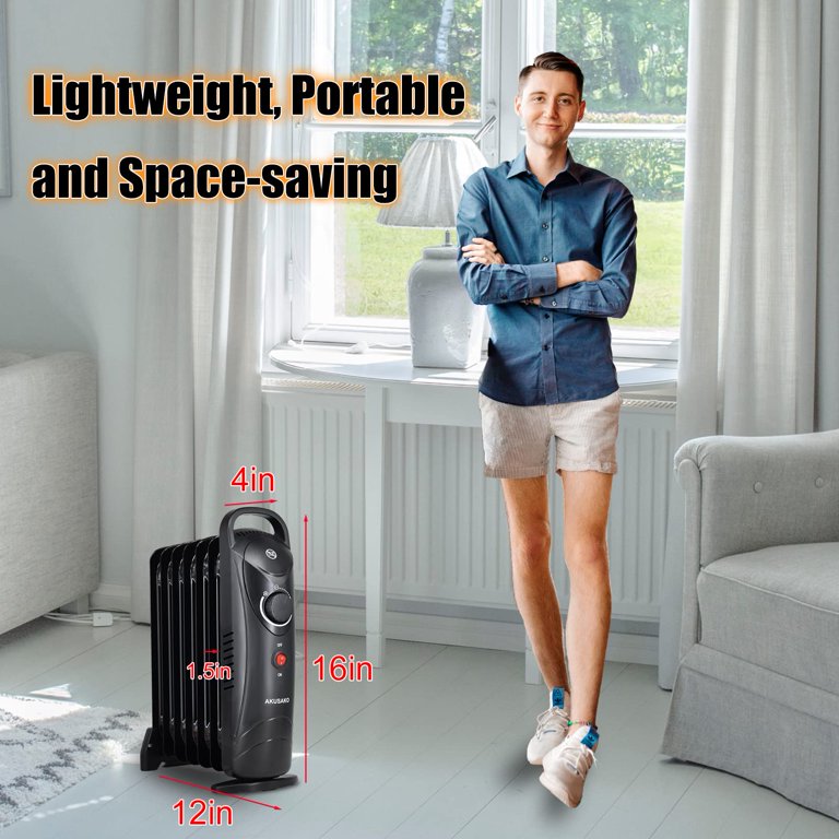 Oil Filled Radiator Heater, 700W Portable Electric Radiant Heater with  Thermostat, Super Quiet Oil Heaters, Overheat Protection, Portable Oil  Space Heater for Indoor Use, Home, Bedroom, Office - Walmart.com