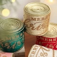 thumbnail image 6 of Merry Christmas Velvet Wired Edge Ribbon, 2.4 Inch × 6.6 Feet Glitter Ribbon with Rose Gold Lettering for Xmas Tree Bow Wreath Craft Gift Wrapping Holiday Home Decor 1 Roll,Blackish Green, 6 of 6