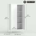 thumbnail image 3 of HOMCOM Armoire de Rangement en Métal avec 2 Portes, Classeur Verrouillable, Blanc, 3 of 10
