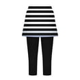 thumbnail image 5 of Iugvhana Skirted Leggings for Women Striped Athletic Tennis Skorts Capris Stretch High Waisted Workout Gym Yoga Legging with Skirt Black L, 5 of 6