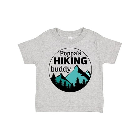 

Inktastic Poppa s Hiking Buddy with Mountains and Trees Gift Toddler Boy or Toddler Girl T-Shirt
