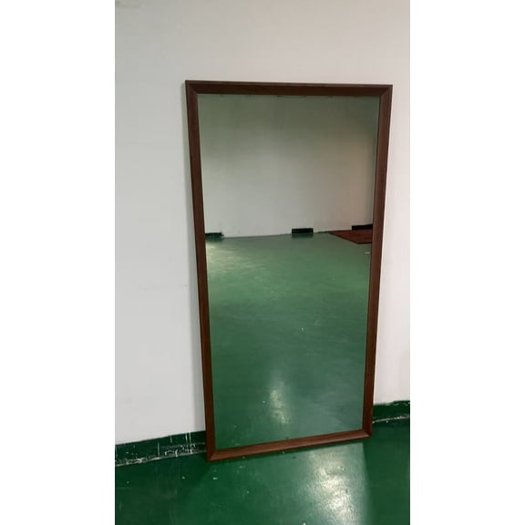 Dresser Mirror 60"x40" Oversized Modern Rectangle Bathroom Mirror with walnut Frame Decorative Large Wall Mirrors for Bathroom Living Room Bedroom Vertical or Horizontal Wall Mounted mirror with Alum