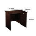 thumbnail image 2 of Benjara Elegant Looking Hamm Desk, Espresso, 2 of 2