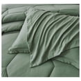 thumbnail image 4 of saney Sage Green Comforter Set Oversized King Size 3-Piece Fluffy Soft Lightweight Bedding Honeycomb Geometric Quilted Stone-Washed Microfiber Comforter Set for All Season, 4 of 8