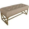 thumbnail image 4 of eHemco Modern Faux Leather Bench, 40.2 Inches, Gold, 4 of 5