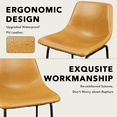 thumbnail image 3 of Homall Barstools High PU Leather Counter Bar Stool With Back and Footrest Set of 2, Light Brown, 3 of 7
