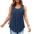thumbnail image 4 of Aloohaidyvio Tank Tops for Women ,Womens Fashion Solid Color Square Neck Comfortable Loose T-shirt Sleeveless Blouse Casual Tops, 4 of 5