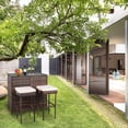 thumbnail image 4 of Ktaxon 3PCS Wicker Bar Set Patio Outdoor Table & 2 Stools Furniture Steel, Outdoor Bistro Set w/ Wicker Bar Stools, 4 of 12