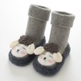 thumbnail image 1 of Calcetines de piso para bebé Calcetines y calcetines para niños recién nacidos Calcetines antideslizantes de dibujos animados para bebés de otoño e invierno, Gris, 1 of 5