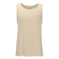 thumbnail image 4 of Xdegoge Tank Tops for Men Scoop Neck Sleeveless Casual Everyday Fashion Streetwear Relaxed Fit Front Chest Pocket Detail Solid Plain Basic Soft Breathable Summer Tops, 4 of 7
