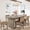 Grey Walnut, variant on Oval Dining Table, Modern Kitchen Table for 4-8 People, Long Dining Room Table with Thick Sturdy Wooden Base & Rustic Oak Finish, Easy to Assemble for Living Room, Office