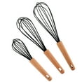 thumbnail image 4 of 8" Whisk, Stirrer, Wooden Baking Mixer, Hand-Held Tool for Mixing Ingredients, Cream, Juice, Black or Red, 4 of 4