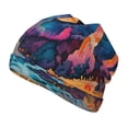 thumbnail image 2 of Rateoe Fantasy Cosmic Landscape Kids Beanie Warm Knit Beanie Hats Boys Girls Winter Hat Soft Slouchy Hats for Kids, 2 of 7