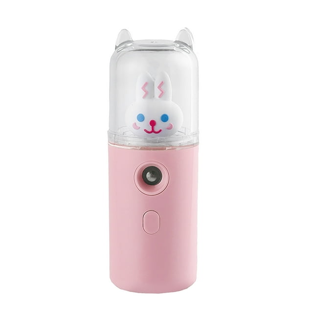 Facial Mister,Facial Mist Sprayer 30ml USB Rechargeable Cute Moisturizing Mini Face Humidifier with Colorful Light Sprayers Handy Facial Hydration Skin Moisturize Sprayer