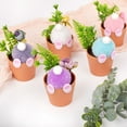 thumbnail image 5 of Homesteed Easter Table Centerpiece Decor Plush Bunny Tail Planter Artificial Spring Flowers for Home Indoor Egg Hunt Party, 5 of 9