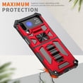 thumbnail image 4 of GW USA Case for Samsung Galaxy Z Flip 4 5G, Full-Body Dual Layer Rugged Protective Case with Front and Back Screen Protector (Red), 4 of 6