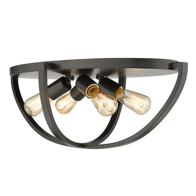 Golden Lighting 3167-FM24 EB Colson 24 Po Encastré Plafonnier&44; Étrusque Bronze