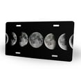thumbnail image 2 of Yehwow Phases Of The Moon Black Metal Car Plate Decorative Aluminum License Plate Tag Sign, 2 of 5