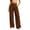 Brown, variant on Dress Pants for Women Wide Leg Plus Size Button Zip Office Pant Ankle Pants with Pockets Slacks Business Trouser