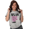 thumbnail image 5 of What I Look For In Guys Corgi Lover Women's Graphic T Shirt Tees Brisco Brands S, 5 of 5