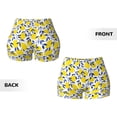thumbnail image 4 of KLL Tropical Lemon Pattern Workout Shorts for Women Scrunch Short Gym Yoga Running Sport Active Exercise Fitness Shorts, 4 of 8