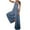 Blue, variant on Denim Overalls for Women Adjustable Strap Wide Leg Bib Jean Overalls Casual Loose Holiday Overalls Solid Denim Overalls with Pocket