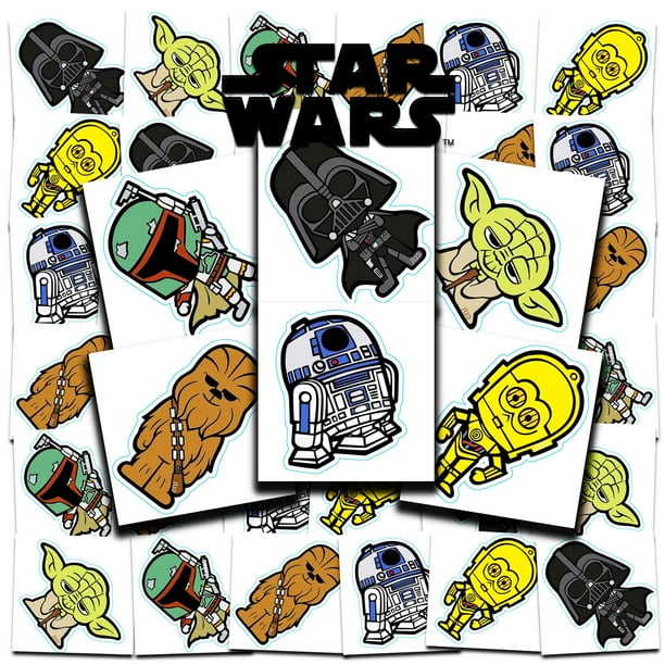 Tatuajes temporales Disney Star Wars, 72 unidades, para fiestas infantiles