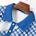 thumbnail image 6 of BRGZLK Mens Golf Shirts Summer 2026 Short Sleeve Turn-Down Collar Button-Down Lightweight Breathable Moisture Wicking Casual Pullover Shirts Blue A XXL, 6 of 7