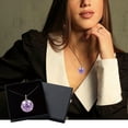 thumbnail image 2 of GHSOHS Necklaces for Women Silver Cross Necklaces for Women Y-Necklaces Purple Natural Stone Beaded Collarbone Chain Jewelry Light Neck Jewelry Matching Purple Starry Pendant Necklace, 2 of 9