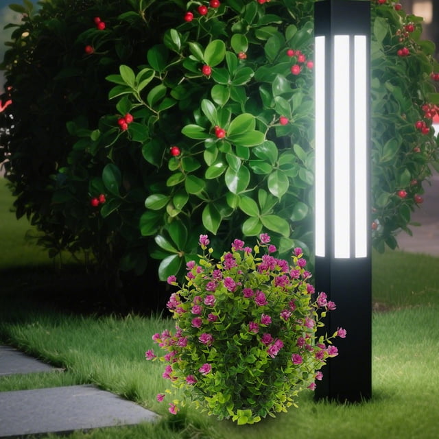 unbranded Topiario Artificial De Para Exterior Con Y Soporte Firme
