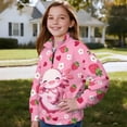 thumbnail image 3 of Uorisanigo Girls Half Zip Collar Sweatshirts Fall Fashion Long Sleeve Pullover Crop Tops Oversized Cute Axolotl Pink Athletic Sweaters Pullover Jackets for Vacation Shopping Exercise Wear, 3 of 7